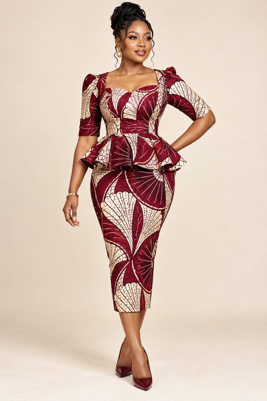 Robe fourreau Bordeaux